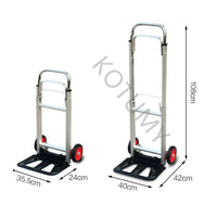Carrinho dobrável portátil com rodas, Carrinho de bagagem, Carrinho de compras resistente, Caminhão de mão, Carrinho Dolly, 100kg, 200kg