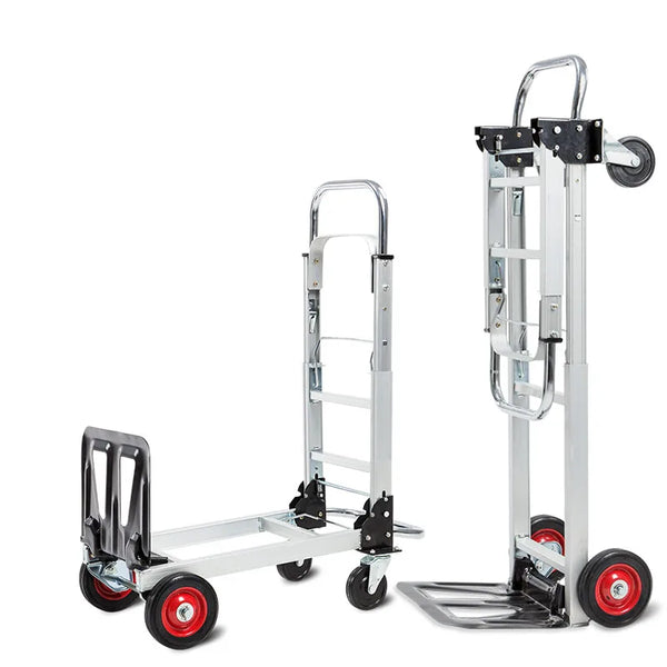 Carrinho dobrável portátil com rodas, Carrinho de bagagem, Carrinho de compras resistente, Caminhão de mão, Carrinho Dolly, 100kg, 200kg