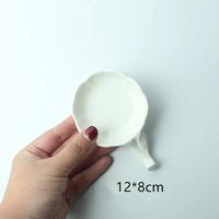 AOOKMIYA AOOKMIYA  Ceramic Heart shape Color Palette Watercolor Painting Dish Water Powder Dish Chinese Painting White Porcelain Color Palette