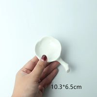 AOOKMIYA AOOKMIYA  Ceramic Heart shape Color Palette Watercolor Painting Dish Water Powder Dish Chinese Painting White Porcelain Color Palette