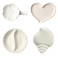 AOOKMIYA AOOKMIYA  Ceramic Heart shape Color Palette Watercolor Painting Dish Water Powder Dish Chinese Painting White Porcelain Color Palette