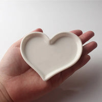 AOOKMIYA AOOKMIYA  Ceramic Heart shape Color Palette Watercolor Painting Dish Water Powder Dish Chinese Painting White Porcelain Color Palette