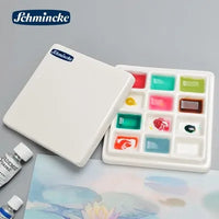 AOOKMIYA  Ceramic Rectangle Color Palette Watercolor Painting Dish Water Powder Dish Chinese Painting White Porcelain Color Palette