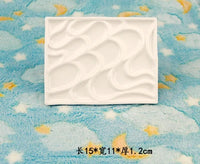 AOOKMIYA  Ceramic Rectangle Color Palette Watercolor Painting Dish Water Powder Dish Chinese Painting White Porcelain Color Palette