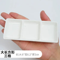 AOOKMIYA  Ceramic Rectangle Color Palette Watercolor Painting Dish Water Powder Dish Chinese Painting White Porcelain Color Palette
