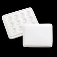 AOOKMIYA  Ceramic Rectangle Color Palette Watercolor Painting Dish Water Powder Dish Chinese Painting White Porcelain Color Palette