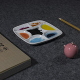 AOOKMIYA  Ceramic Square Watercolor Chinese Painting Watercolor Acrylic Oil Painting Pigment Box Easy To Clean Color Palette