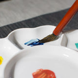 AOOKMIYA AOOKMIYA  Ceramic White Porcelain Paint Palette Watercolor Painting Gouache Pigment Palette Brushes Ink Dish Watercolor Tray