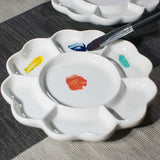 AOOKMIYA AOOKMIYA  Ceramic White Porcelain Paint Palette Watercolor Painting Gouache Pigment Palette Brushes Ink Dish Watercolor Tray