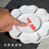 AOOKMIYA AOOKMIYA  Ceramic White Porcelain Paint Palette Watercolor Painting Gouache Pigment Palette Brushes Ink Dish Watercolor Tray