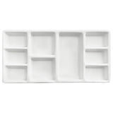 AOOKMIYA  Ceramic artist watercolor palette 9 Wells Rectangle Shape gouache ceramic palette Acrylic paint tray oil painting supplies