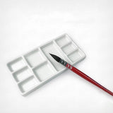 AOOKMIYA  Ceramic artist watercolor palette 9 Wells Rectangle Shape gouache ceramic palette Acrylic paint tray oil painting supplies