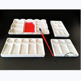 AOOKMIYA  Ceramic artist watercolor palette 9 Wells Rectangle Shape gouache ceramic palette Acrylic paint tray oil painting supplies