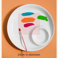 AOOKMIYA Ceramic palette Watercolor Painting Dish White Porcelain Color Palette Art Supplies Office profession painting Ceramic supplies