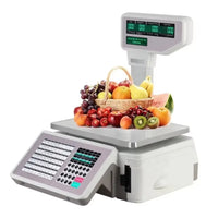 Cheap Wifi Rs232 Led15kg 30kg Digital Cashier Scale Bar Code Label Printing Scale with Printer Supermarket Scale