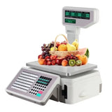 Cheap Wifi Rs232 Led15kg 30kg Digital Cashier Scale Bar Code Label Printing Scale with Printer Supermarket Scale