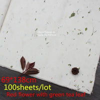 Chinese Painting Rice Paper Calligraphy Writing Paper Fiber Xuan Paper Yunlong Mulberry Paper Sea Sedge With Red Flower