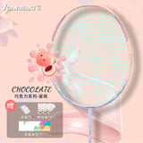 AOOKMIYA Chocolate Badminton Racket Nanotechnology Full Carbon 5U Breaking Wind Frame Type High Value Resistant Double Racket