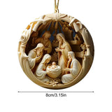 Christmas Nativity Ornaments 5pcs Nativity Keepsake Religious Ornament Exquisite Indoor Nativity Scene Ornaments For Christmas