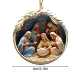 Christmas Nativity Ornaments 5pcs Nativity Keepsake Religious Ornament Exquisite Indoor Nativity Scene Ornaments For Christmas
