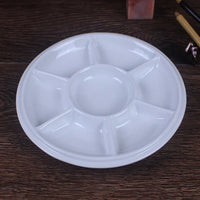 AOOKMIYA Circular Ceramic Palette plum blossom Chinese Painting Calligraphy Pigment With cover