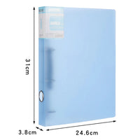 Clear Colors A4 Binder 4 Ring Folder For Documents Organizer Large Capacity A4 File Binder Cover