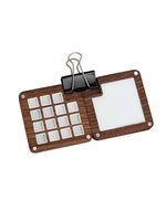 AOOKMIYA AOOKMIYA  Color Protection Brown Portable Painters With Lid Vintage Art Tools Travel Wood Watercolor Palette Sketchbook 15 Grids 1 Clip