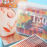 Colored Pencil Water-soluble Color Pencil Set 150 Color Professional Painting Pencil Hand Painted Children Kindergarten Beginner