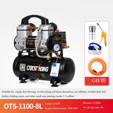 Compressor De Ar Silencioso Industrial, Compressor De Ar Livre De Óleo, Bomba De Alta Pressão, Baixo Ruído, Compressor De Ar Do Carro, 220V, 8L