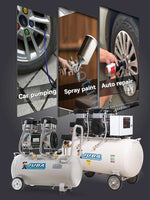 Compressor de ar isenta de óleo silencioso, bomba de ar do carro mini, reparo home, inflação do pneu, compressor do sussurro, 750 W, 800W