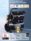 Compressor de ar isenta de óleo silencioso, bomba de ar do carro mini, reparo home, inflação do pneu, compressor do sussurro, 750 W, 800W