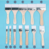 Conjunto de 12 pincéis de pintura de arte sortidas pincéis de pintura de náilon com alças de madeira para acrílico, óleo, pintura, vernizes, água