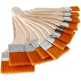 Conjunto de 12 pincéis de pintura de arte sortidas pincéis de pintura de náilon com alças de madeira para acrílico, óleo, pintura, vernizes, água