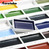 Conjunto de tinta aquarela sólida zigkuretake, conjunto de pintura com 36/48 cores de campo aquarela para pintura de suprimentos