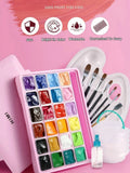 Conjunto de tintas guache Himi-Miya Jelly para crianças, 56 cores, 12 ou 24 cores, não tóxico, seguro, lavável, pinturas guache