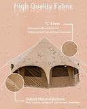 Cotton Canvas Tent Bell - Yurts Breathable and Windproof Glamping for 6/8/10Person Family Camping Imported