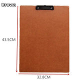 Couro do plutônio a3 clipboard grande papel de desenho tablet preto marrom almofada de escrita crianças desenho placa