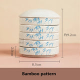 AOOKMIYA Cover Palette Chinese Disc Disc With Jingdezhen Calligraphy Tools Pigment Ceramic Painting Palette Five-layer Painting Ink