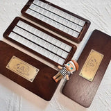 AOOKMIYA Cute Bear Walnut/Sapele Wooden Empty Watercolor Paint Box With Half Pans Professional Paint Palette Tray For Painting Art