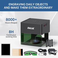 DAJA DJ6 Laser Engraver DIY Marking Portable Engraving Machine for DIY Handcraft Logo Mark Printer 80x80mm Carving Area with 4PC