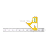 DELI 12 inch 300mm Adjustable Combination Square Angle Ruler 45 / 90 Degree with Bubble Level Multi-functional Measuring Tools