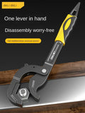 DELI 14-30 / 30-60mm Universal Key Pipe Wrench Open End Spanner Set High-carbon Steel Snap N Grip Tool Plumber Multi Hand Tool