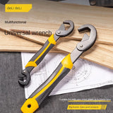 DELI 14-30 / 30-60mm Universal Key Pipe Wrench Open End Spanner Set High-carbon Steel Snap N Grip Tool Plumber Multi Hand Tool
