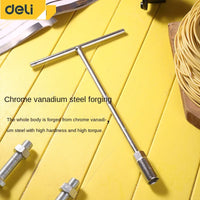 DELI 8mm-19mm T Type Universal Socket Wrench High Quality CR-V Steel Spanner Hand Tools For Auto Repair