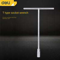 DELI 8mm-19mm T Type Universal Socket Wrench High Quality CR-V Steel Spanner Hand Tools For Auto Repair