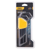 DELI 9pcsL Type Double-End Screwdriver Hex Wrench End Hex Key Set Ball End Hex Key with Black Finish Set Repair Hand Tool Set