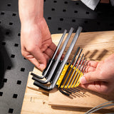 DELI 9pcsL Type Double-End Screwdriver Hex Wrench End Hex Key Set Ball End Hex Key with Black Finish Set Repair Hand Tool Set