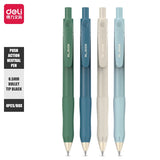 DELI Bullet-tipped Pens 4 X 4 Colours 0.5mm Non-breakable Soft Rubber Sheath Smooth Unisex Pens Durable Office Supplies