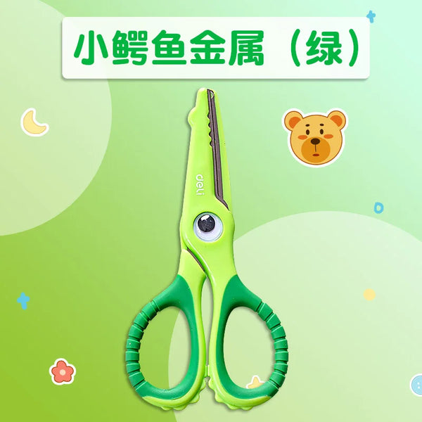 DELI Child Safety Scissors Kindergarten Round Head Small Plastic Paper –  AOOKMIYA