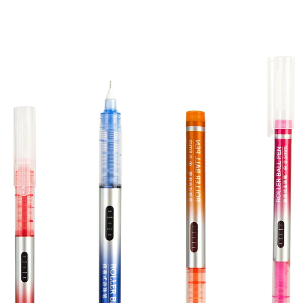 12 Colors Straight liquid Gel Pen Quick Drying Colorful Pens 0.5mm